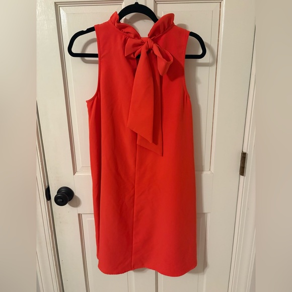 Mud Pie Vibrant Coral Ruffle Top - Picture 2 of 3